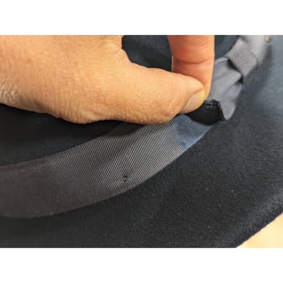 Bailey of Hollywood CURTIS Large 60 cm Navy Blue LiteFelt fedora made in USA, - Picture 10 of 10